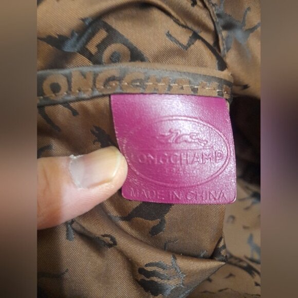 Longchamp - Soft Leather Tote Crossbody Shoulder Bag - Picture 11 of 15